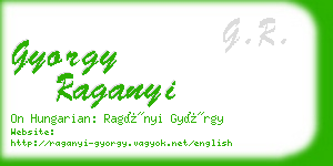 gyorgy raganyi business card